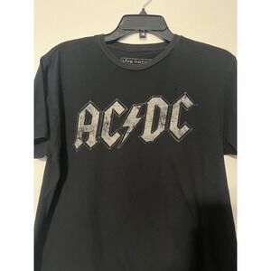 ACDC Band Graphic Tee Live Nation Black‎ Short Sleeve Cotton Rock T-Shirt Medium